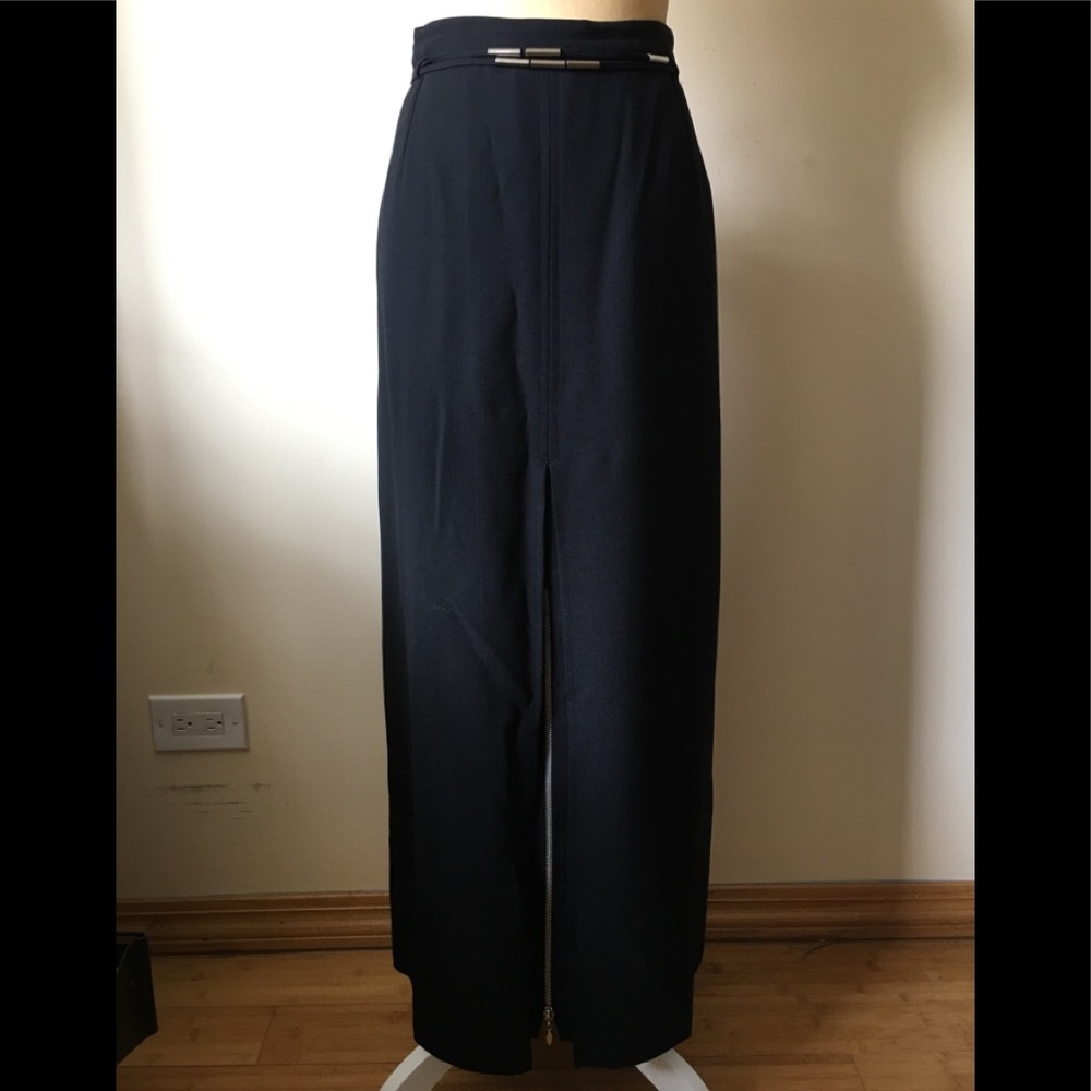 Female casual black skirt maxi, size 46 EU